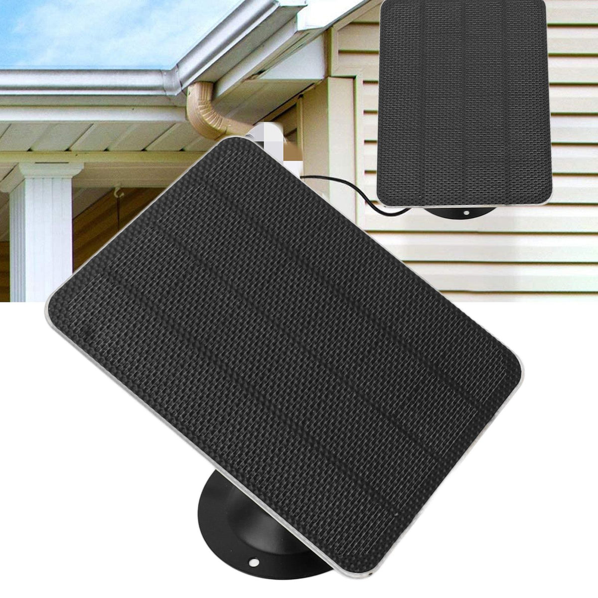 5W Solar Panel Solar Cell Wall Mount with Bracket 3m Phone Charger Cable Soalr Power System for Home Security Camera