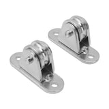 Small Pulley Block Stainless Steel Silent Pulley Roller Wall Mounted Fixed Pulley for DIY Equipment Wire Rope Rail Sliding Gate 2PCS