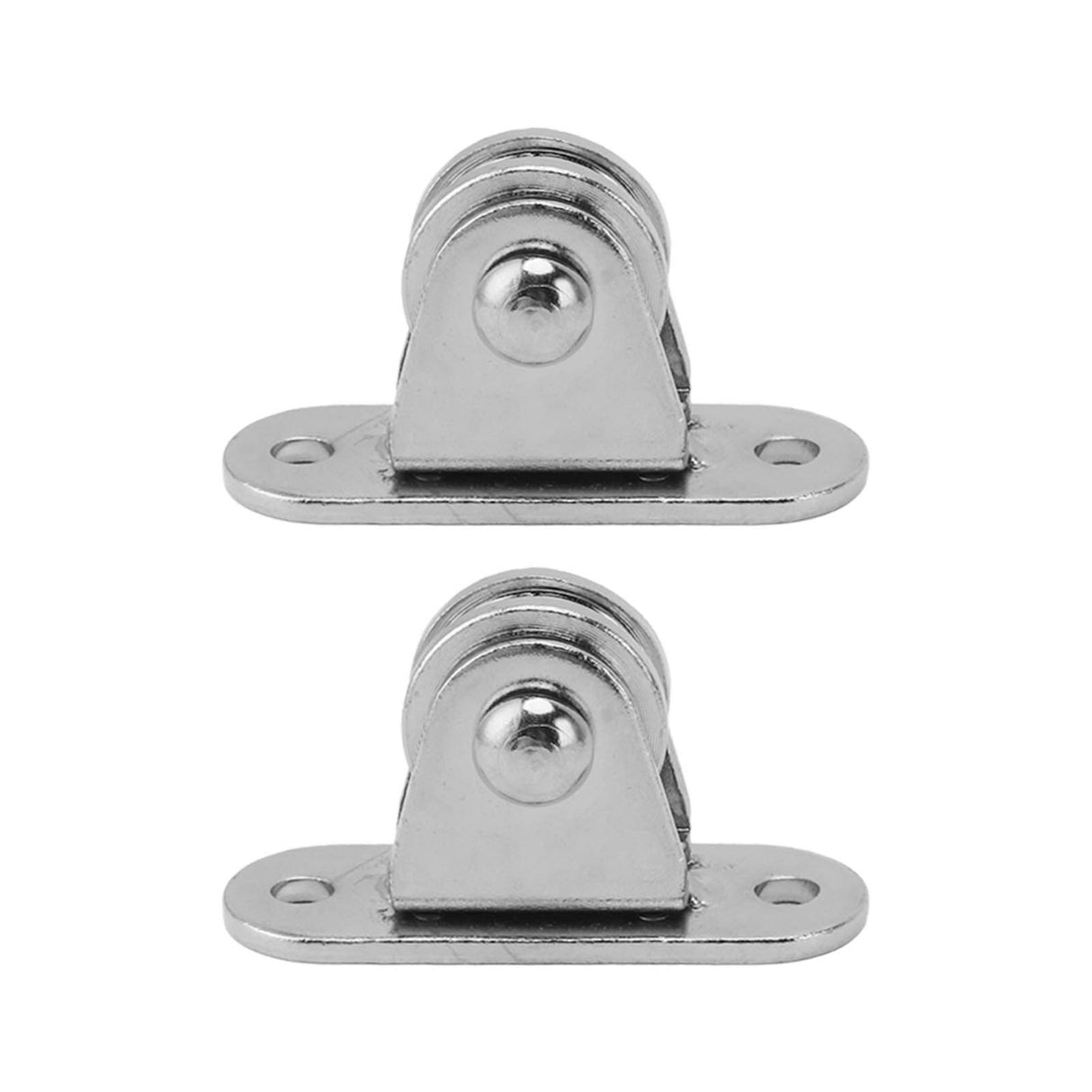 Small Pulley Block Stainless Steel Silent Pulley Roller Wall Mounted Fixed Pulley for DIY Equipment Wire Rope Rail Sliding Gate 2PCS