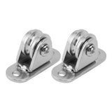 Small Pulley Block Stainless Steel Silent Pulley Roller Wall Mounted Fixed Pulley for DIY Equipment Wire Rope Rail Sliding Gate 2PCS
