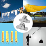 Small Pulley Block Stainless Steel Silent Pulley Roller Wall Mounted Fixed Pulley for DIY Equipment Wire Rope Rail Sliding Gate 2PCS