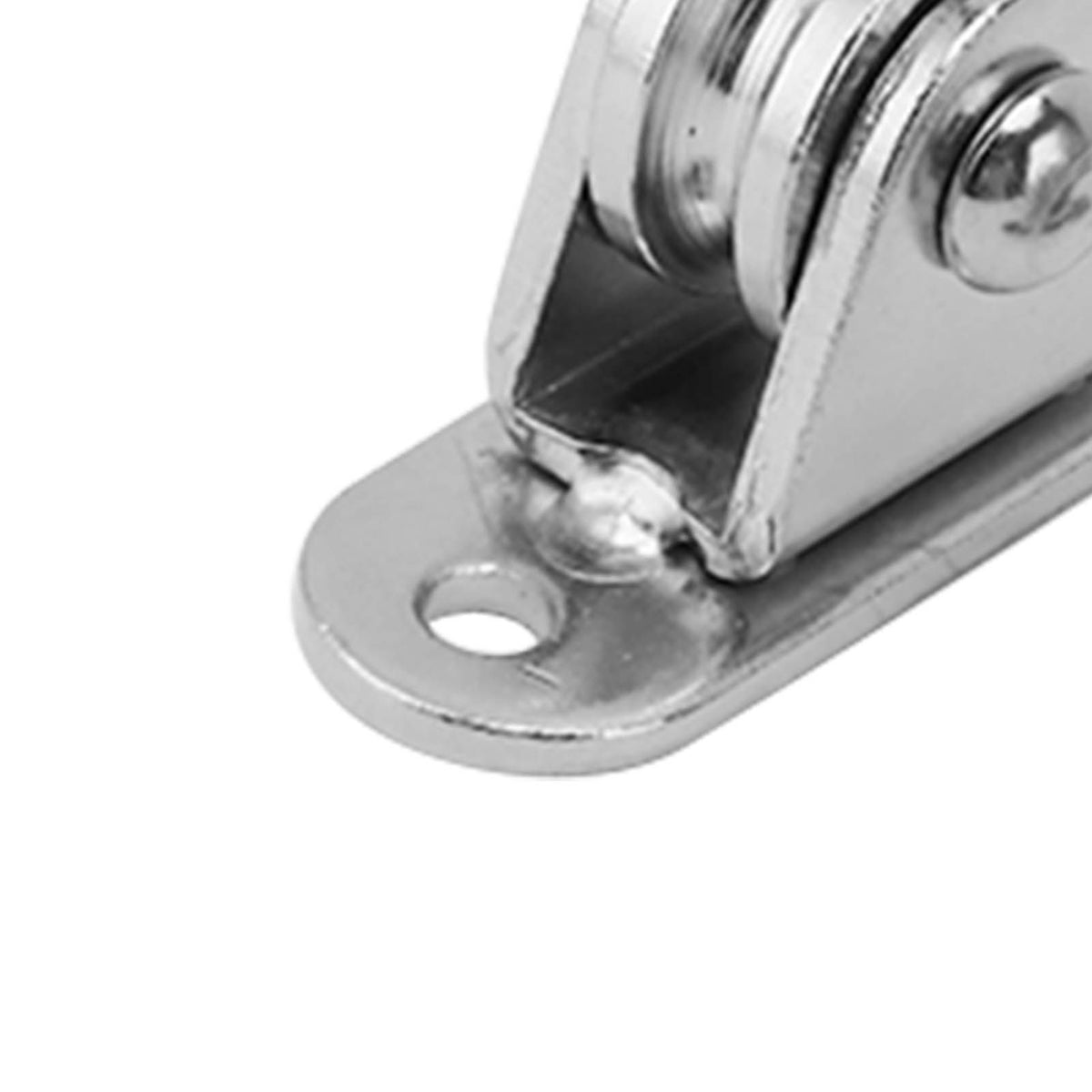 Small Pulley Block Stainless Steel Silent Pulley Roller Wall Mounted Fixed Pulley for DIY Equipment Wire Rope Rail Sliding Gate 2PCS
