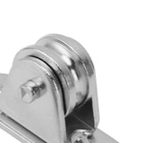 Small Pulley Block Stainless Steel Silent Pulley Roller Wall Mounted Fixed Pulley for DIY Equipment Wire Rope Rail Sliding Gate 2PCS