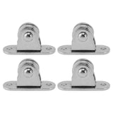 Small Pulley Block Stainless Steel Silent Pulley Roller Wall Mounted Fixed Pulley for DIY Equipment Wire Rope Rail Sliding Gate 4PCS