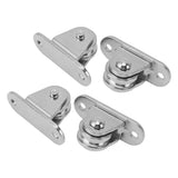 Small Pulley Block Stainless Steel Silent Pulley Roller Wall Mounted Fixed Pulley for DIY Equipment Wire Rope Rail Sliding Gate 4PCS