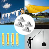 Small Pulley Block Stainless Steel Silent Pulley Roller Wall Mounted Fixed Pulley for DIY Equipment Wire Rope Rail Sliding Gate 4PCS