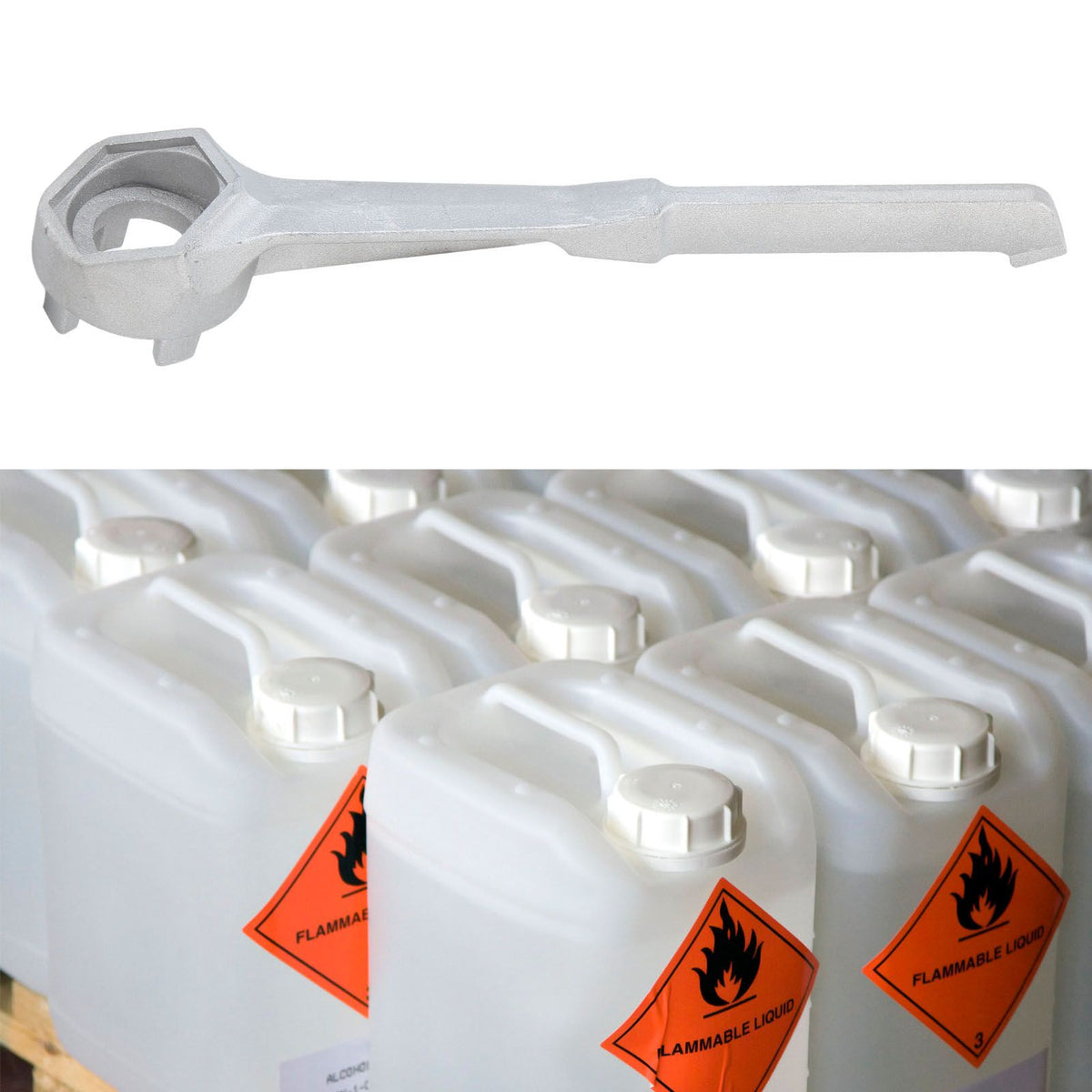 Bung Wrench 10 Inch Aluminum Drum Plug Wrench Barrel Opener Tool for 10 15 20 30 55 Gallon Bung Cap