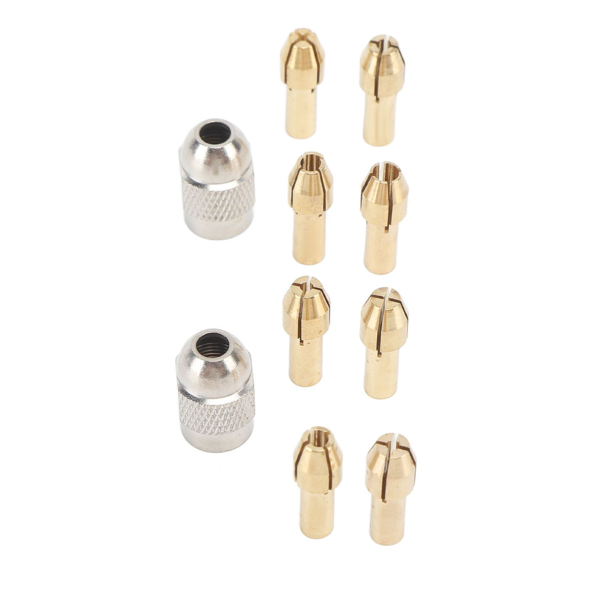 10PCS Drill Chuck Collet Set Brass Electric Drill Keyless Bit Collet Chuck Fast Change Adapter Tool for Replacement