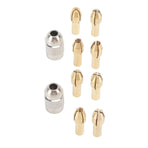 10PCS Drill Chuck Collet Set Brass Electric Drill Keyless Bit Collet Chuck Fast Change Adapter Tool for Replacement