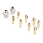 10PCS Drill Chuck Collet Set Brass Electric Drill Keyless Bit Collet Chuck Fast Change Adapter Tool for Replacement