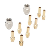 10PCS Drill Chuck Collet Set Brass Electric Drill Keyless Bit Collet Chuck Fast Change Adapter Tool for Replacement - Close-Up Angle