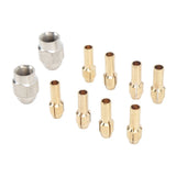10PCS Drill Chuck Collet Set Brass Electric Drill Keyless Bit Collet Chuck Fast Change Adapter Tool for Replacement - Low Angle