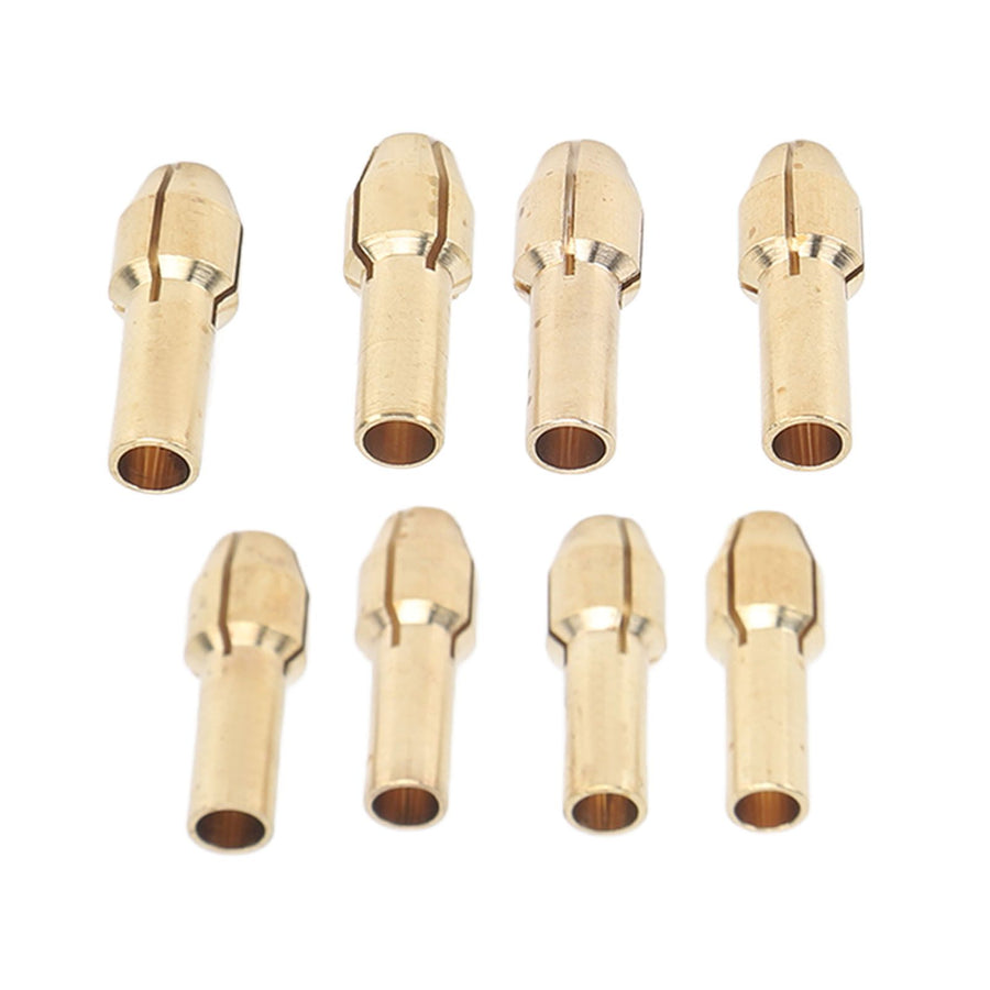 10PCS Drill Chuck Collet Set Brass Electric Drill Keyless Bit Collet Chuck Fast Change Adapter Tool for Replacement