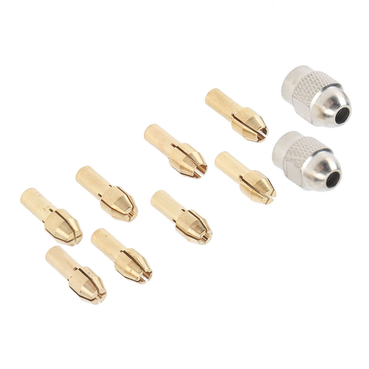 10PCS Drill Chuck Collet Set Brass Electric Drill Keyless Bit Collet Chuck Fast Change Adapter Tool for Replacement