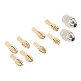 10PCS Drill Chuck Collet Set Brass Electric Drill Keyless Bit Collet Chuck Fast Change Adapter Tool for Replacement