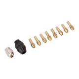 Drill Chuck Collet Set for Replacement 4485 Brass Quick Change Rotary Drill Nut Tool Set With 2 Nut 8 Brass Collet - 45-Degree Angle