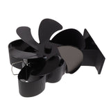 6 Blade Heat Powered Stove Fan for Wood Fireplace Chimney Fireplace Fan Increases Warm Air Silent Operation Black - Close-Up Angle