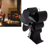 6 Blade Heat Powered Stove Fan for Wood Fireplace Chimney Fireplace Fan Increases Warm Air Silent Operation Black - Extra Image