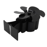 Black 6 Blade Heat Powered Stove Fan Thermodynamically Driven Fireplace Fan for Heat Dissipation - Extra Image