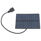 Solar Panel 3W 5V Portable Polysilicon Solar Photovoltaic Panel for Smart Phone Small Fans Outdoor - Top-Down View
