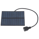 Solar Panel 3W 5V Portable Polysilicon Solar Photovoltaic Panel for Smart Phone Small Fans Outdoor - Rear View
