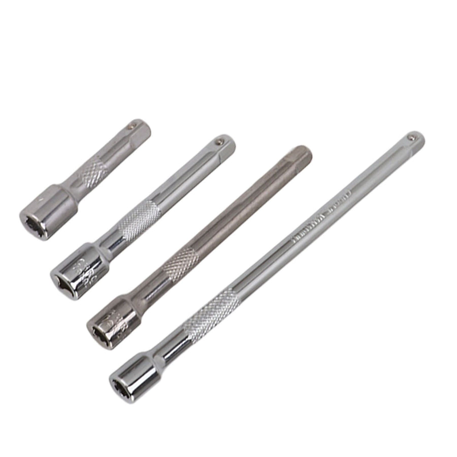 4pc 1/4in Drive Socket Extension Bar Set Long Shaft 50mm 75mm 100mm 150mm Ratchet Improved