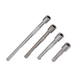 4pc 1/4in Drive Socket Extension Bar Set Long Shaft 50mm 75mm 100mm 150mm Ratchet Improved - 45-Degree Angle