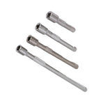 4pc 1/4in Drive Socket Extension Bar Set Long Shaft 50mm 75mm 100mm 150mm Ratchet Improved