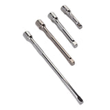4pc 1/4in Drive Socket Extension Bar Set Long Shaft 50mm 75mm 100mm 150mm Ratchet Improved - Extra Image