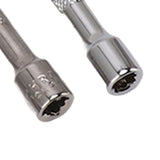 4pc 1/4in Drive Socket Extension Bar Set Long Shaft 50mm 75mm 100mm 150mm Ratchet Improved - Extra Image