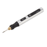 Portable Electric Engraving Tool Cordless Rotary Tool Non Slip Silver USB 4.2V 300mAh Engraving Pen for Metal Glass Wood