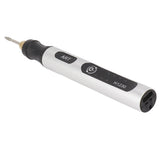Portable Electric Engraving Tool Cordless Rotary Tool Non Slip Silver USB 4.2V 300mAh Engraving Pen for Metal Glass Wood - Close-Up Angle