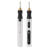 Portable Electric Engraving Tool Cordless Rotary Tool Non Slip Silver USB 4.2V 300mAh Engraving Pen for Metal Glass Wood - Extra Image