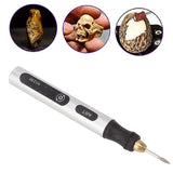 Portable Electric Engraving Tool Cordless Rotary Tool Non Slip Silver USB 4.2V 300mAh Engraving Pen for Metal Glass Wood