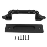 Sliding Barn Door Handle Double Sided Black Barn Door Pull Handle for Gates Garages