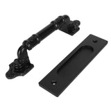 Sliding Barn Door Handle Double Sided Black Barn Door Pull Handle for Gates Garages - Side View