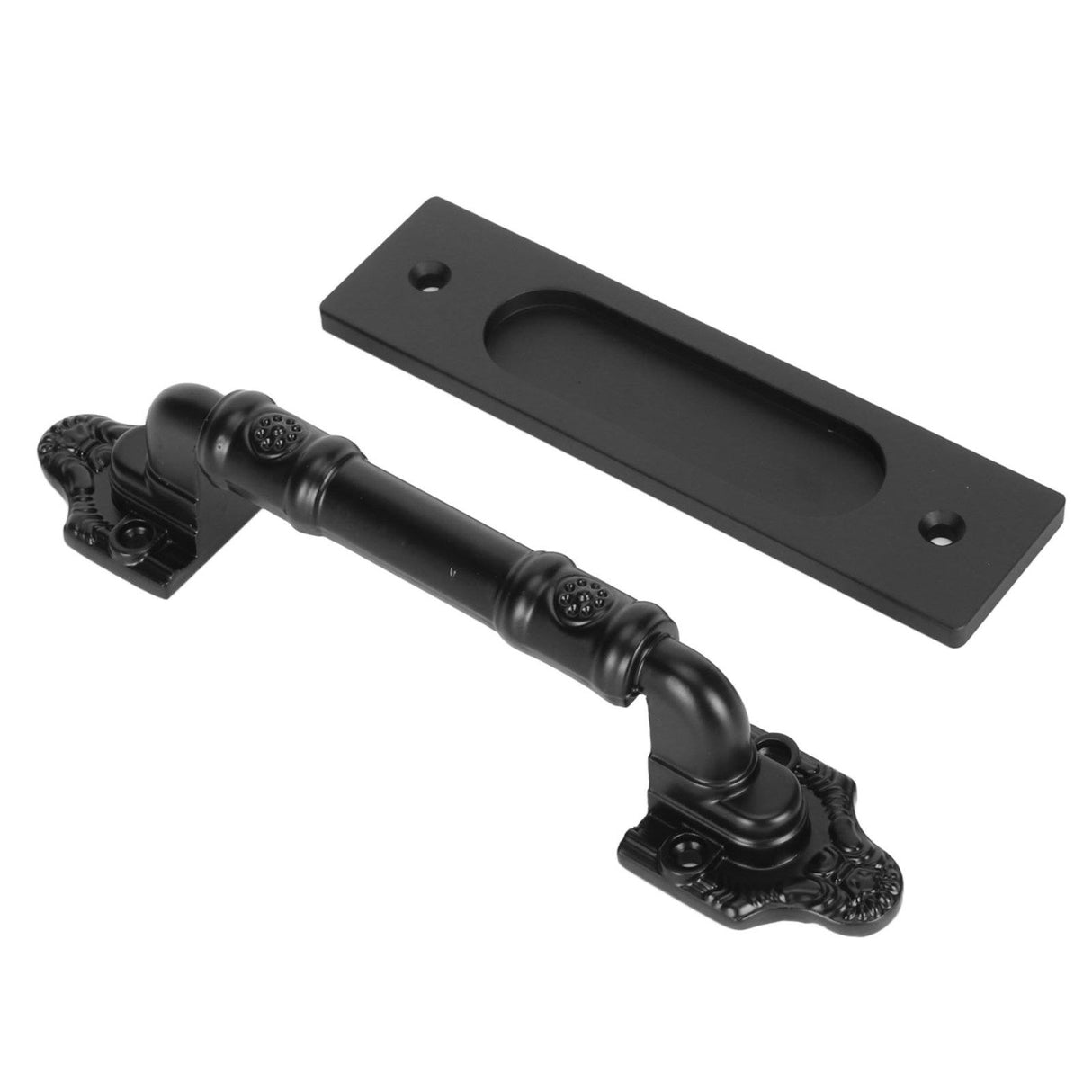 Sliding Barn Door Handle Double Sided Black Barn Door Pull Handle for Gates Garages
