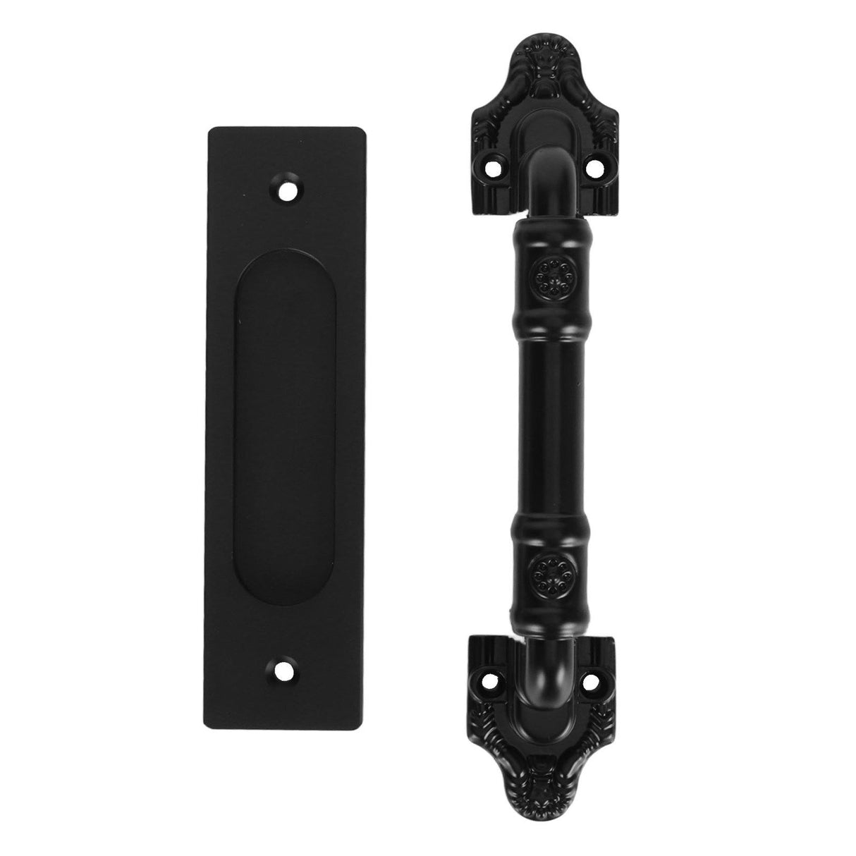 Sliding Barn Door Handle Double Sided Black Barn Door Pull Handle for Gates Garages