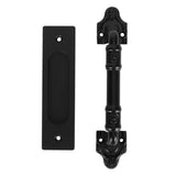 Sliding Barn Door Handle Double Sided Black Barn Door Pull Handle for Gates Garages
