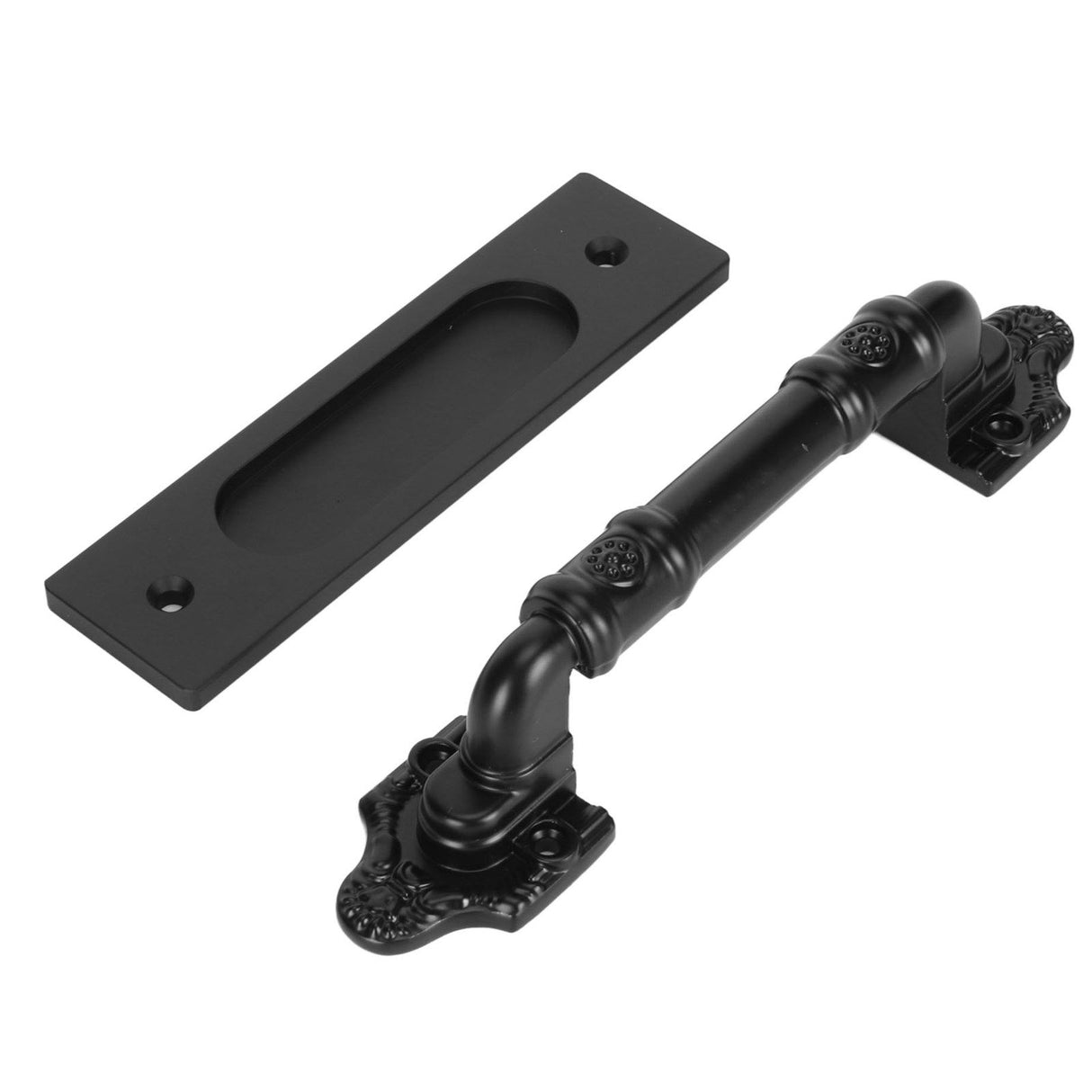 Sliding Barn Door Handle Double Sided Black Barn Door Pull Handle for Gates Garages
