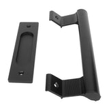 Sliding Door Handle Double Sided Universal Black Aluminum Alloy Barn Door Handles Hardwares for Home Bedroom - Front View