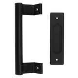 Sliding Door Handle Double Sided Universal Black Aluminum Alloy Barn Door Handles Hardwares for Home Bedroom - Rear View