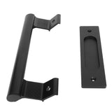 Sliding Door Handle Double Sided Universal Black Aluminum Alloy Barn Door Handles Hardwares for Home Bedroom