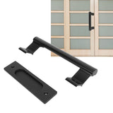 Sliding Door Handle Double Sided Universal Black Aluminum Alloy Barn Door Handles Hardwares for Home Bedroom