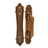 Sliding Barn Door Handles Large Rustic Dual Side Design for Gates Garages Sheds Furniture Aluminum Alloy Material Bronze - Front View