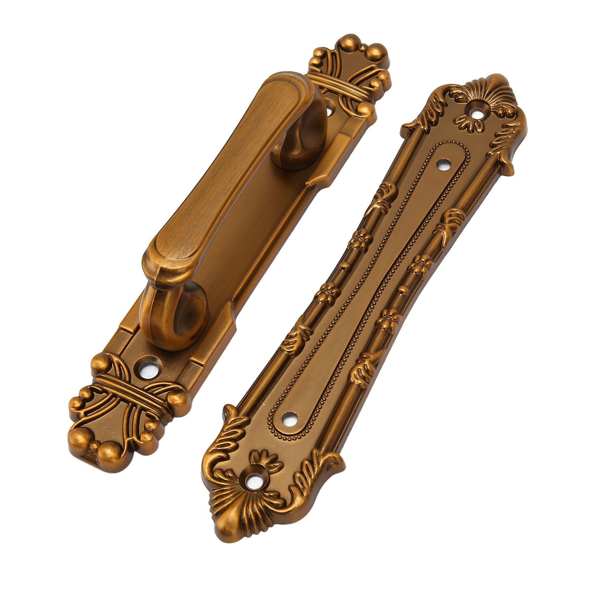 Sliding Barn Door Handles Large Rustic Dual Side Design for Gates Garages Sheds Furniture Aluminum Alloy Material Bronze