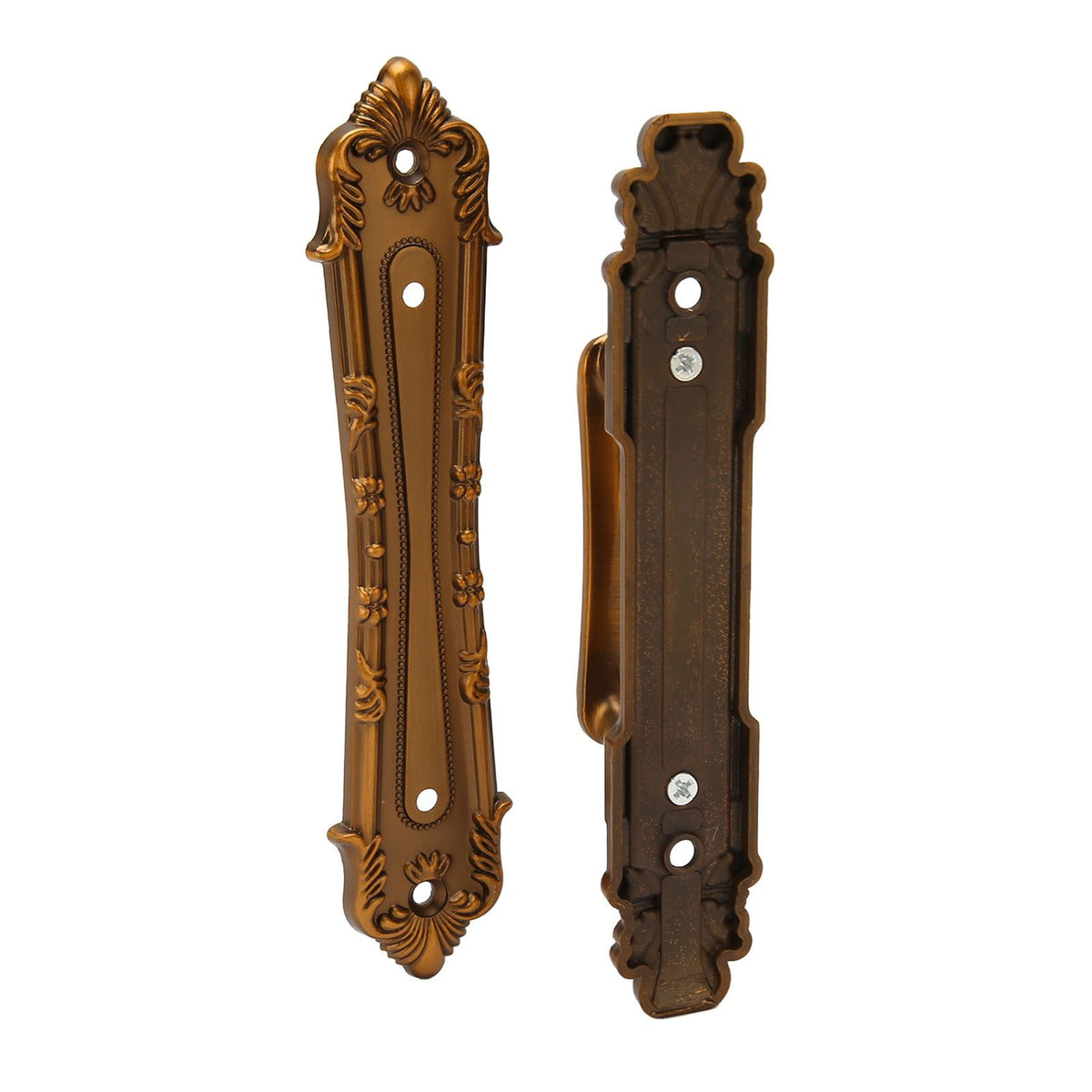 Sliding Barn Door Handles Large Rustic Dual Side Design for Gates Garages Sheds Furniture Aluminum Alloy Material Bronze