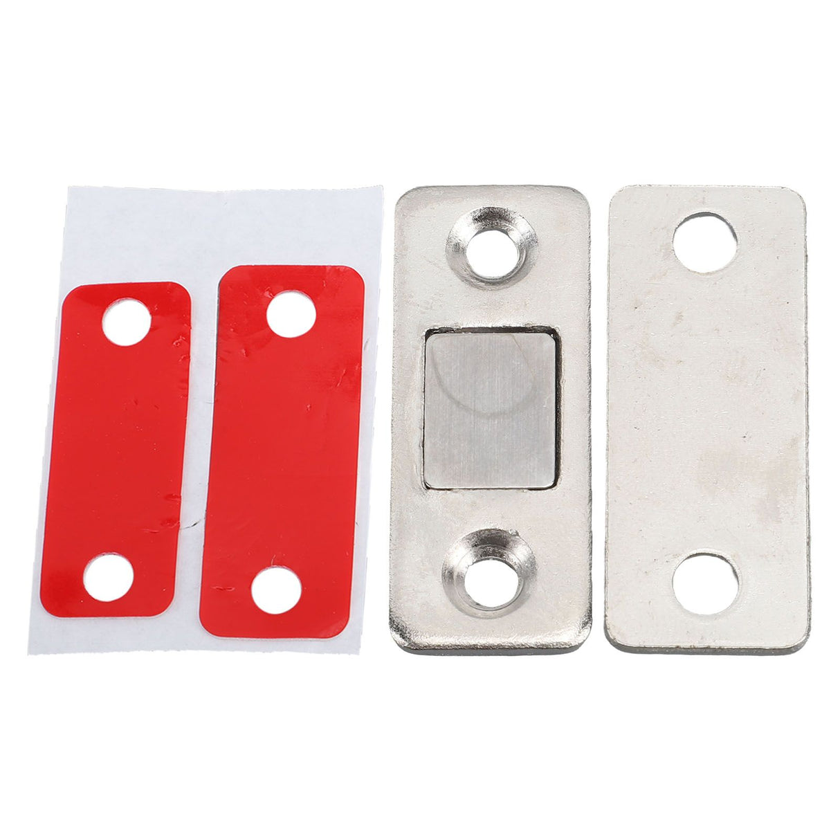 8 Pack Magnetic Door Catch Ultra Thin Door Latch Adhesive Stainless Steel 2 Way Installation Cabinet Closer for Kitchen