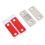 8 Pack Magnetic Door Catch Ultra Thin Door Latch Adhesive Stainless Steel 2 Way Installation Cabinet Closer for Kitchen - Side View