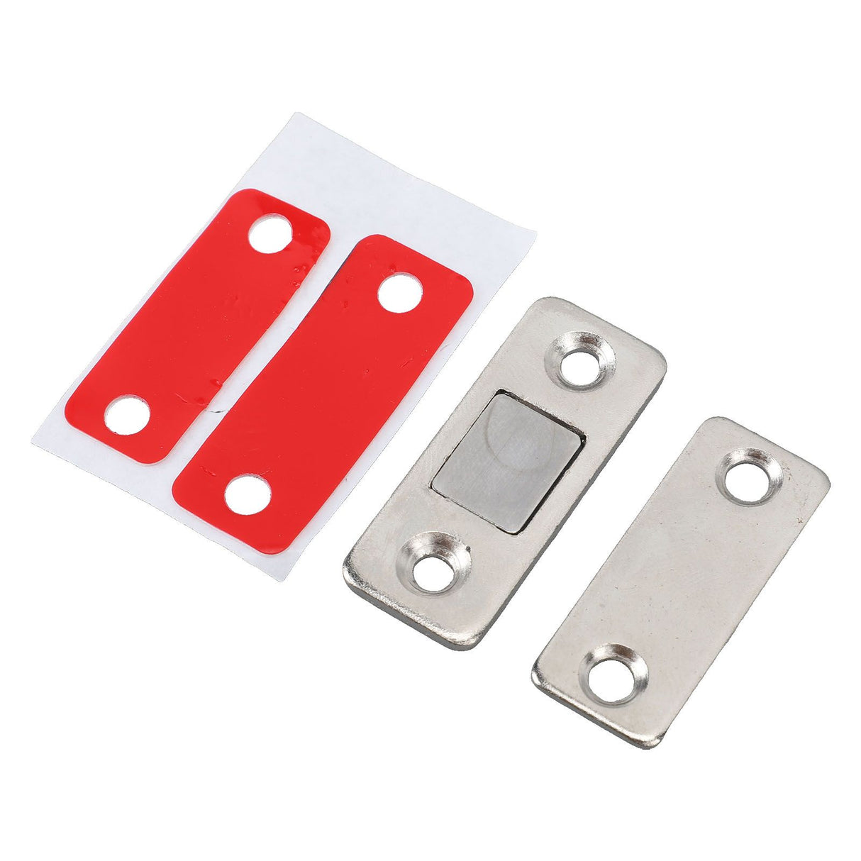 8 Pack Magnetic Door Catch Ultra Thin Door Latch Adhesive Stainless Steel 2 Way Installation Cabinet Closer for Kitchen